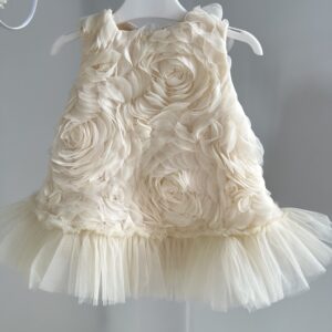 Βαπτιστικό / Επίσημο Φόρεμα με Τούλι και Ρομαντικές Λεπτομέρειες